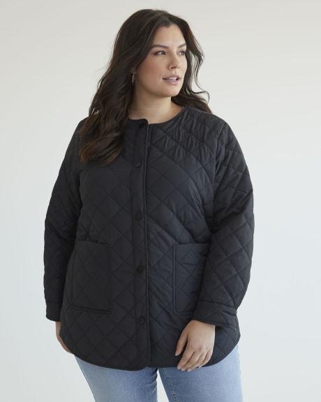Veste-chemise matelassée unie