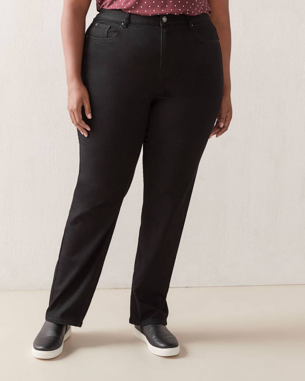 straight leg jeans for curvy