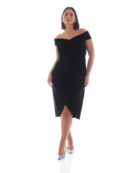 Responsible, Off-the-Shoulder Midi Dress - Addition Elle