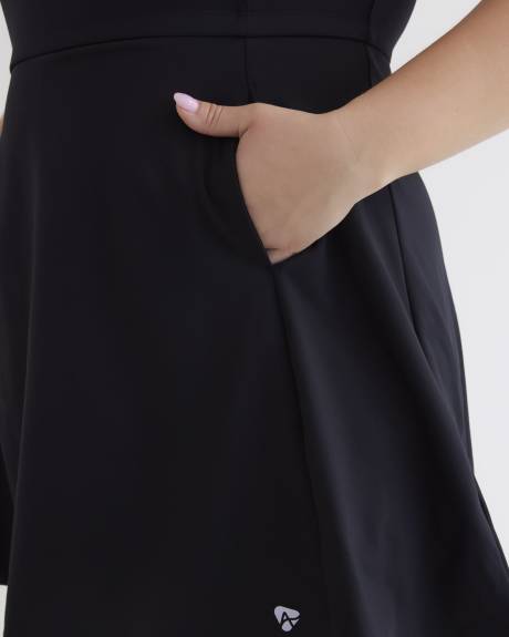 Printed Sleeveless Knit Dress with Undershort - Active Zone
