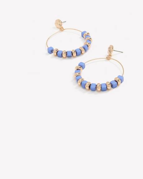 Beaded Hoop Earrings