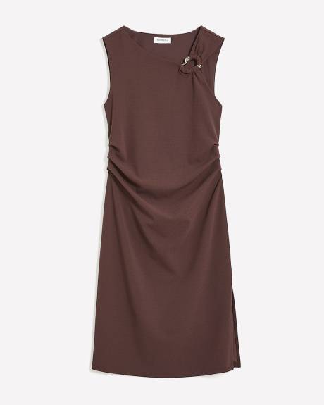 Straight Midi Dress with Pleats - Addition Elle
