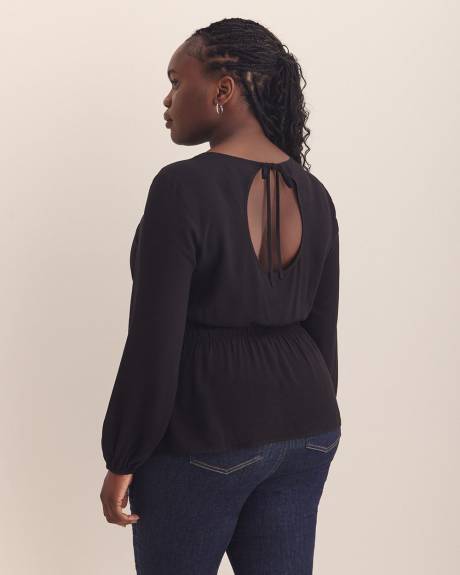 Blouse à col rond et taille élastique - Addition Elle