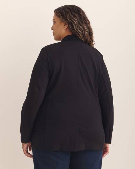 Responsible, Black Ponte de Roma Jacket with Tailoring Collar