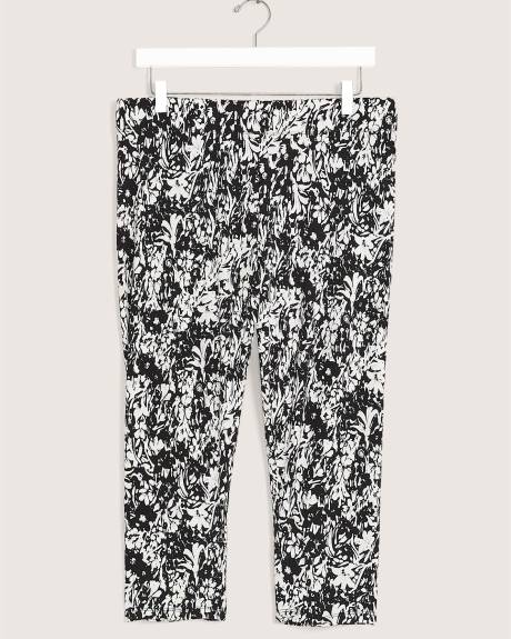 Legging capri fleuri, tissu responsable