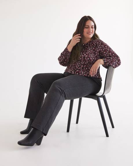 Responsible, Printed Pleated Swing Blouse