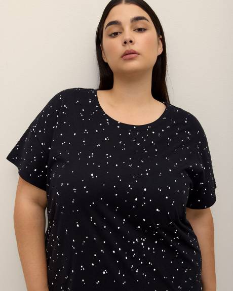 Chemise de nuit à pois avec manches courtes - ti Voglio