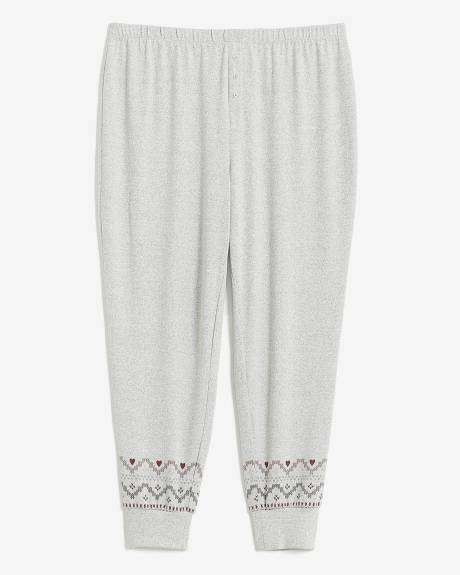 Fair Isle Knit Jogger Pyjama Pant - ti Voglio