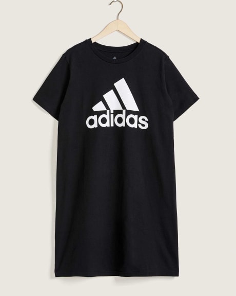 Robe t-shirt avec logo, noir - adidas