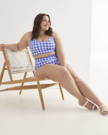 High-Waisted Criss Cross Swim Brief
