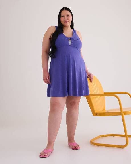 Robe couvre-maillot à encolure réversible avec détail noué