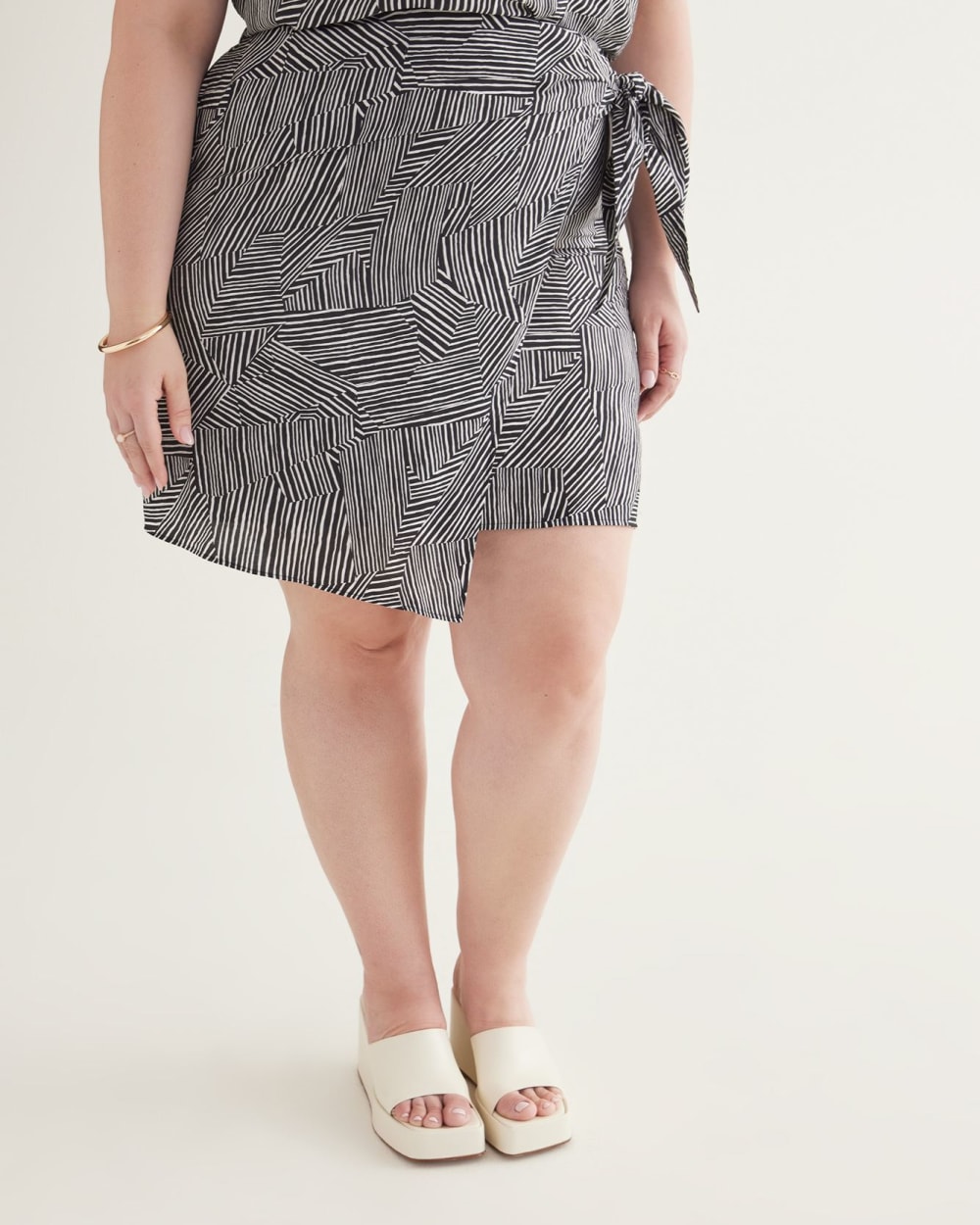 Responsible, Printed Woven Wrap Mini Skirt
