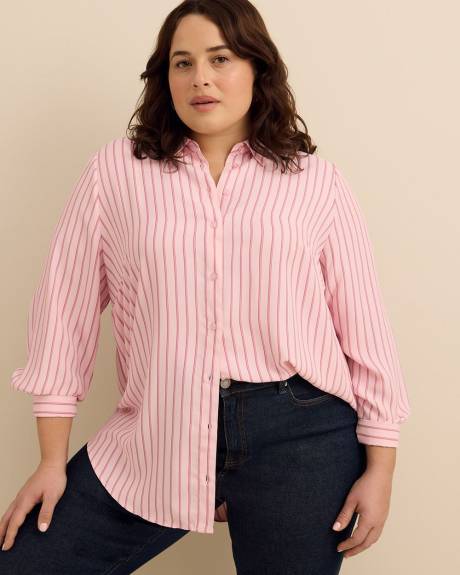 Tunique chemisier &agrave; rayures