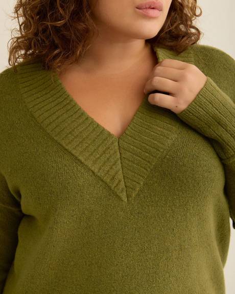 V-Neck Tunic Sweater