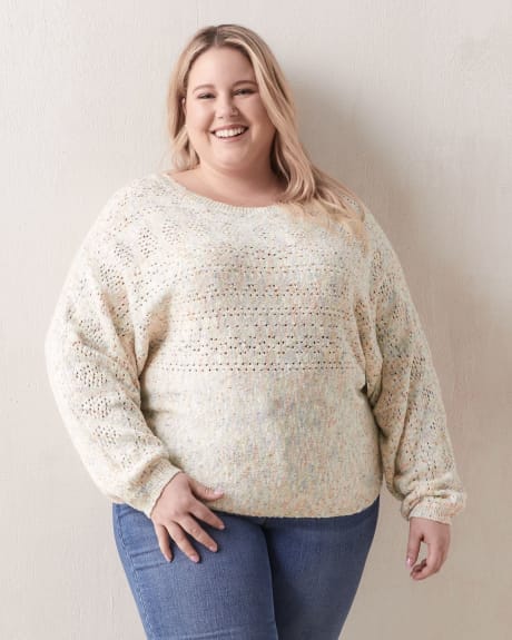 Pointelle Dolman Sleeve Sweater - In Every Story