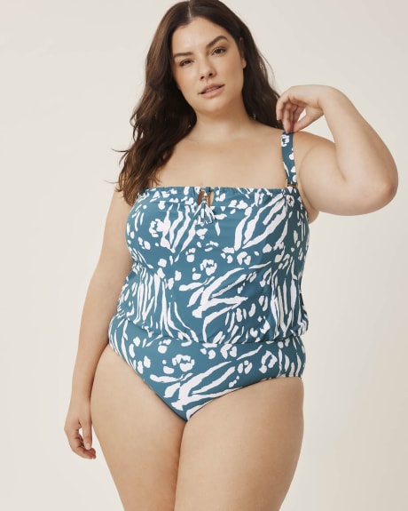 Printed One-Piece Swimsuit with Center Front Keyhole - Anne Cole