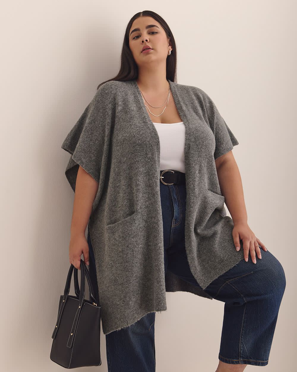 Knitted Cape with Pockets
