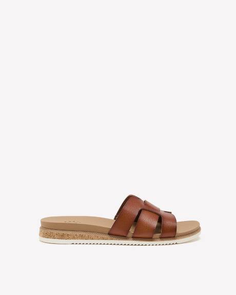 Wide Width, Flat Double-H Strap Sandal - Skechers