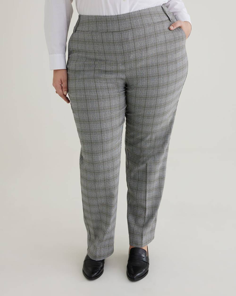 Petite plaid trousers sale