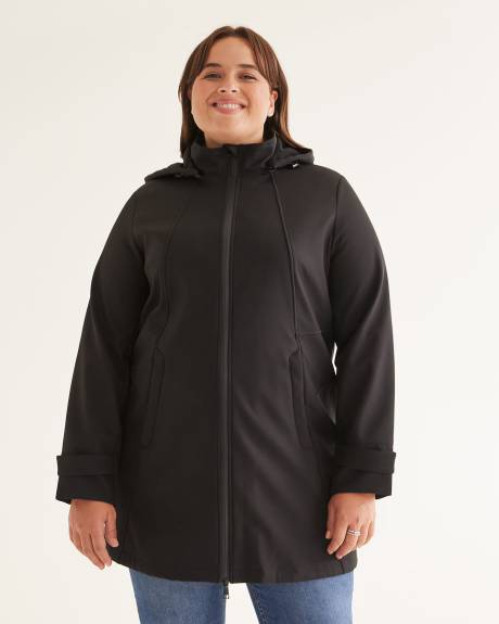 Manteau de ville en softshell avec capuchon