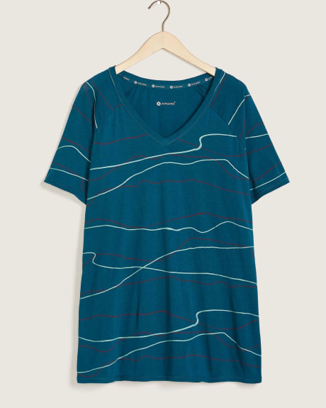 T-shirt imprimé avec col en V - ActiveZone