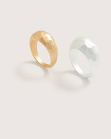 Hammered Rings, Set of 2