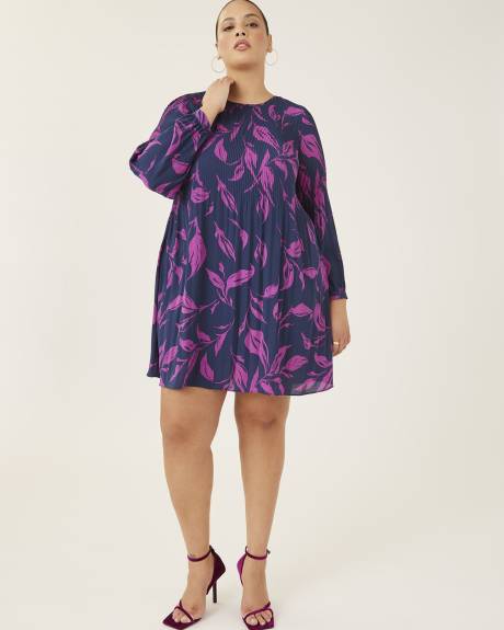 Robe à plis accordéon en crêpe, tissu responsable - Addition Elle