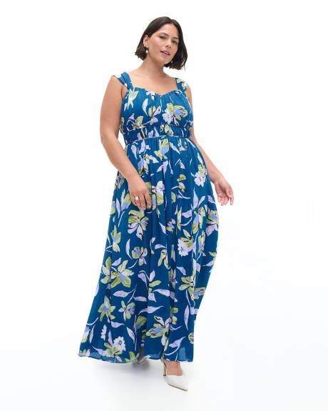 Robe longue cintrée et évasée sans manches - Addition Elle
