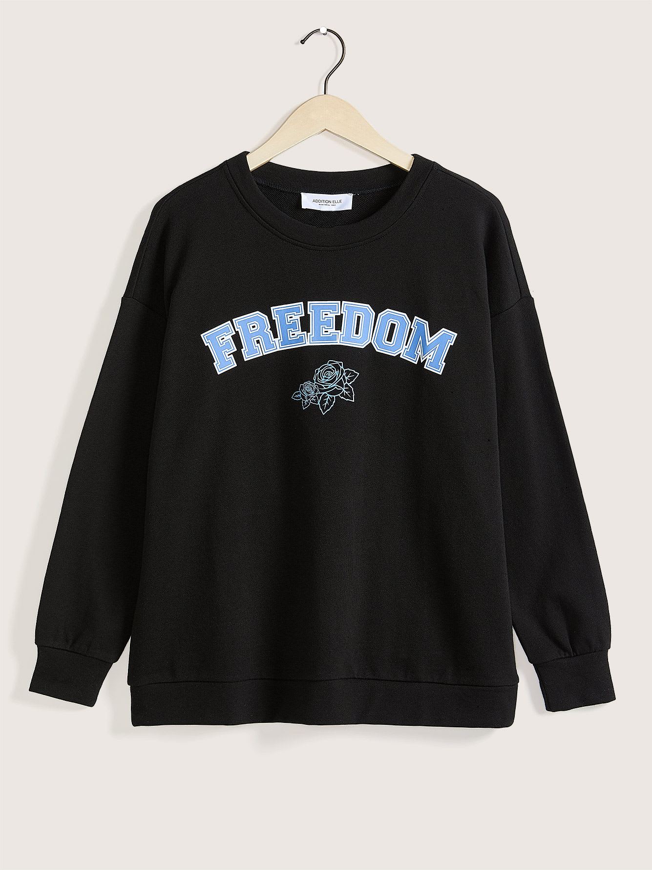 Long Sleeve Freedom Print Sweatshirt - Addition Elle