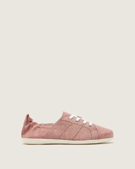 Wide-Width Lace-Up Comfort Sneakers, Solid - Addition Elle