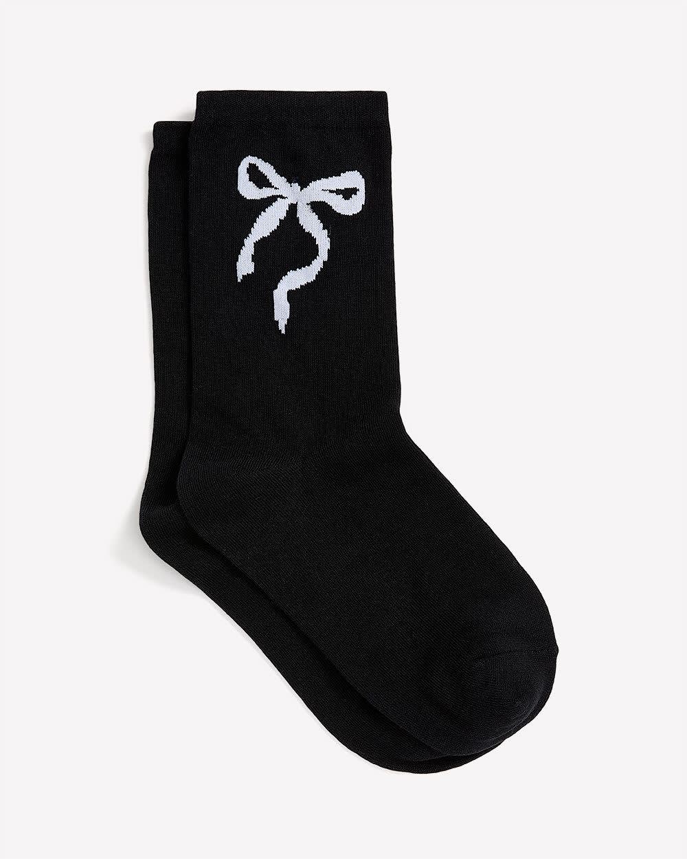 Chaussette noire avec boucle à la cheville