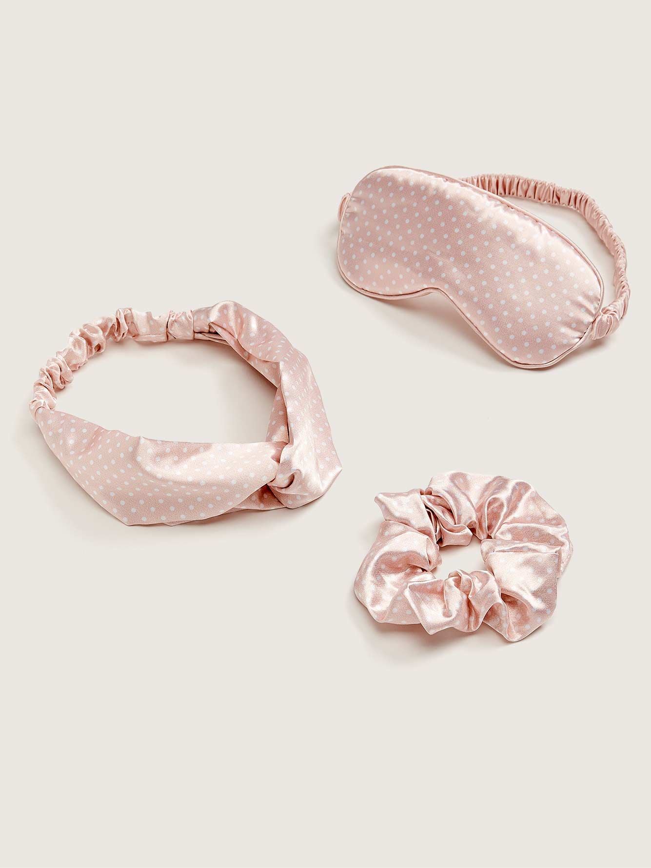 3Piece Set Sleep Mask And Hair Accessories With Pouch In Every Story