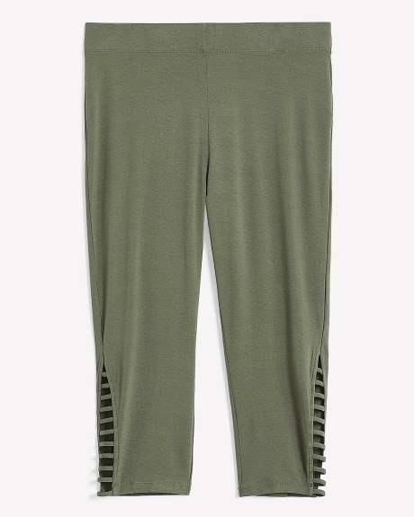 Legging capri avec détail tressé, tissu responsable