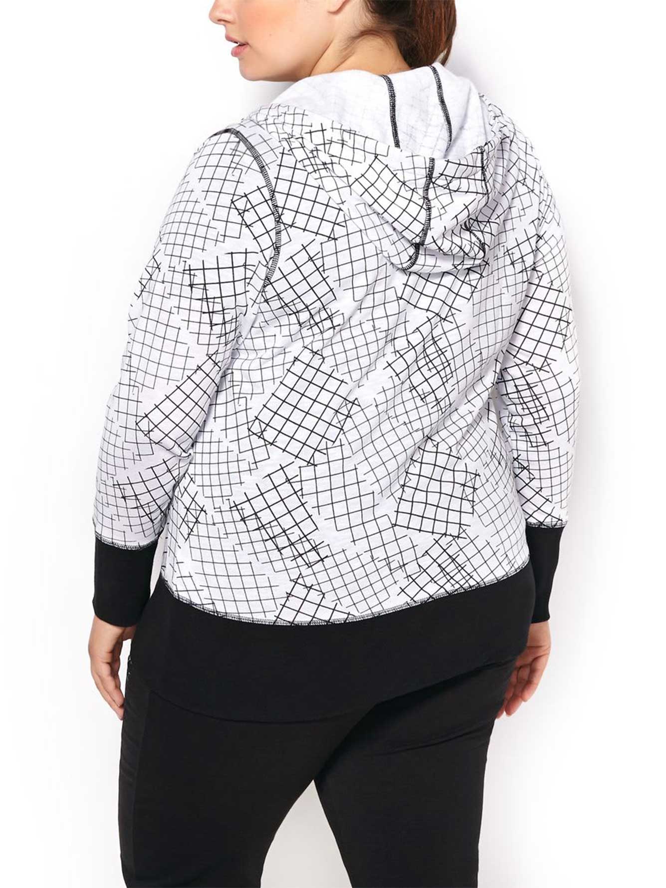 ActiveZone PlusSize Printed Zip Up Hoodie Penningtons