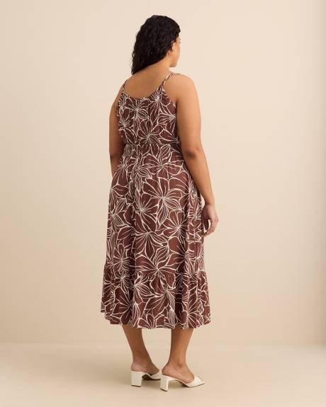 Responsible, Scoopneck Maxi Dress With Smocking at Waist