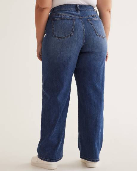 Responsible, Curvy-Fit High-Rise Wide-Leg Jeans, Dark Wash - d/C Jeans