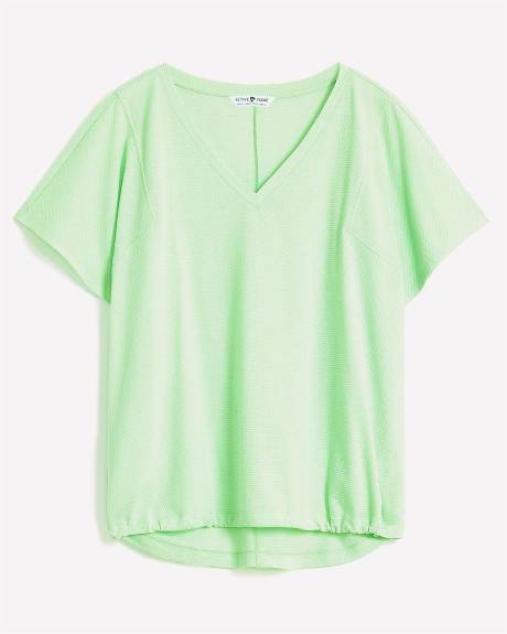 V-Neck Fashion T-Shirt with Cut & Sew - Active Zone
