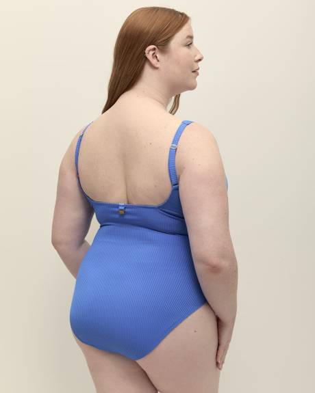 Square Neck One-Piece Swimsuit - Bleu by Rod Beattie