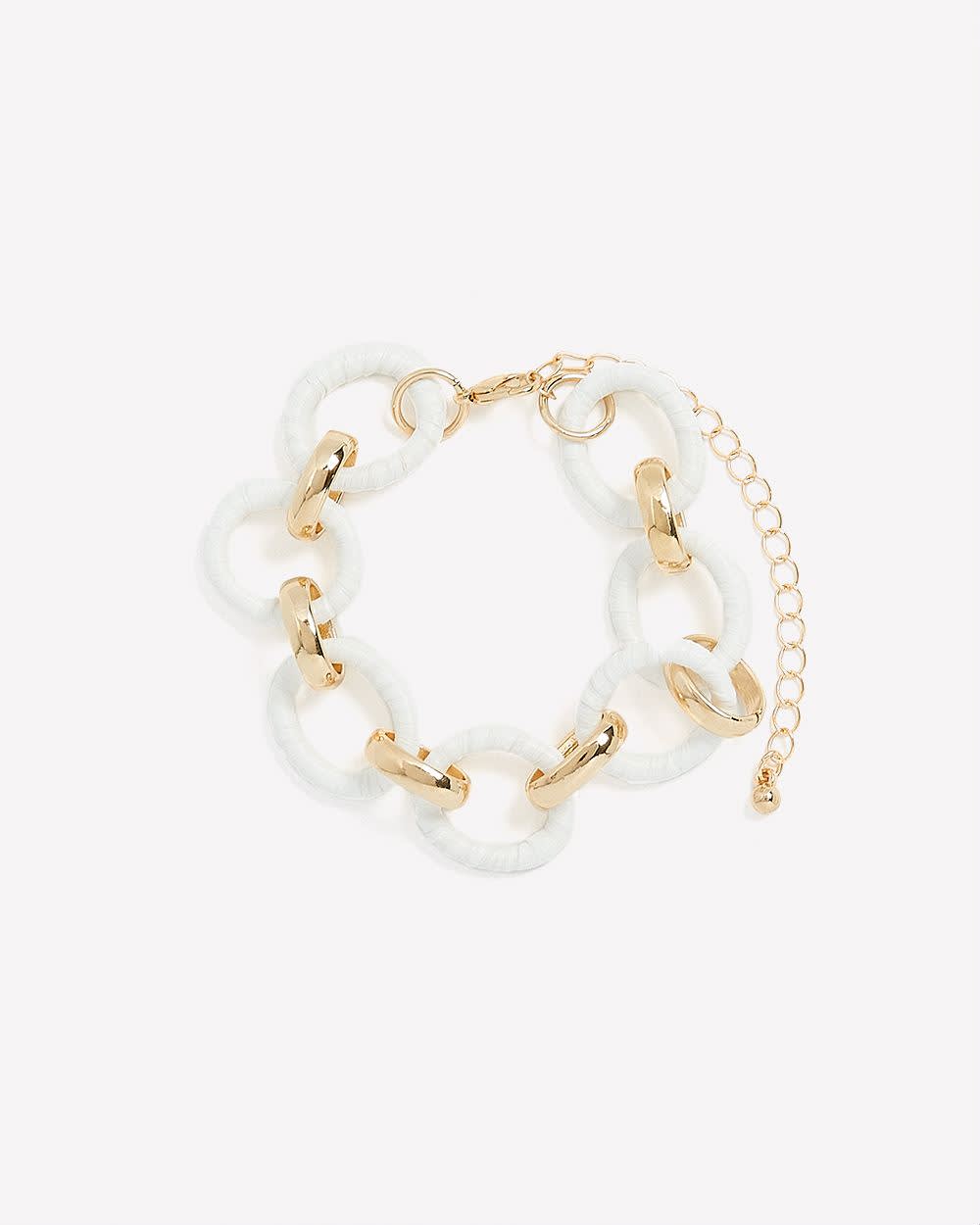 Bracelet avec anneaux en corde