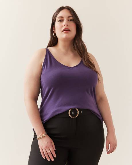 Cotton Blend Sleeveless Relaxed-Fit Cami