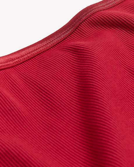 Culotte échancrée côtelée rouge - ti Voglio