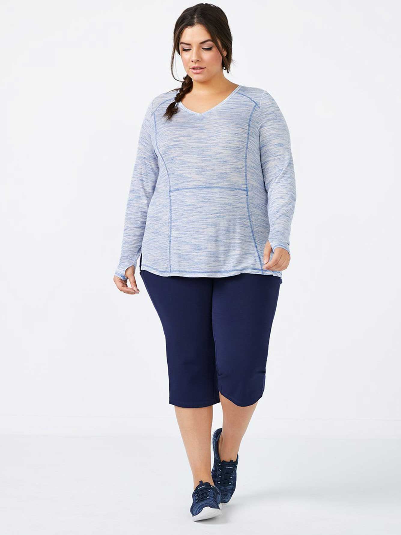 PlusSize Basic Yoga Capri ActiveZone Penningtons