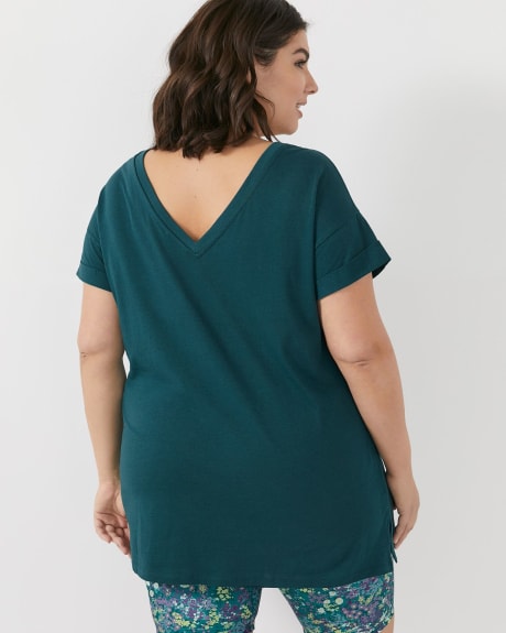 Short Sleeve Tunic with Placement Print - Active Zone
