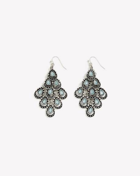 Boucles d'oreilles chandelier de style western