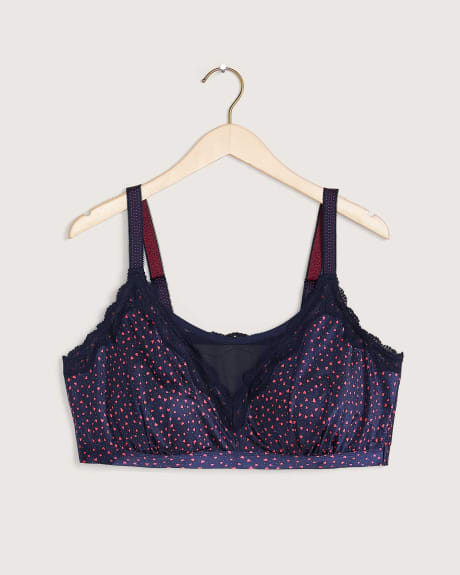 Printed Mesh and Lace Bralette - Déesse Collection