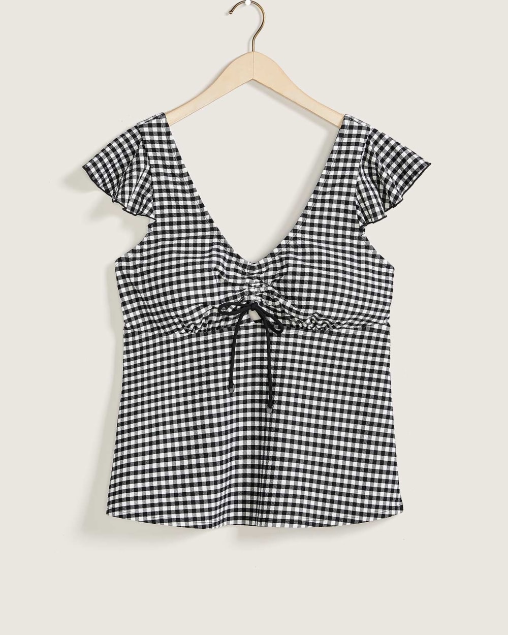 Gingham Tankini With Flutter Sleeves In Every Story Penningtons