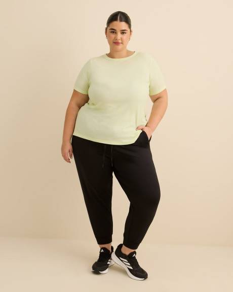 Heather Ribbed Short-Sleeve T-Shirt - Active Zone