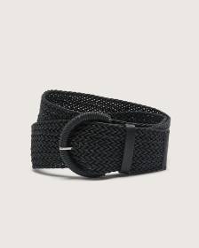Braided Straw Belt with Self-Sovered Buckle