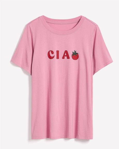 Crewneck Short-Sleeve Knit Top - PENN. Essentials