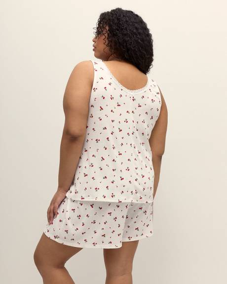 Camisole de pyjama en pointelle à motif de cerises - ti Voglio